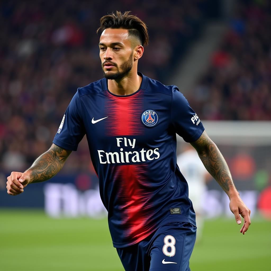 Neymar mặc áo đấu PSG