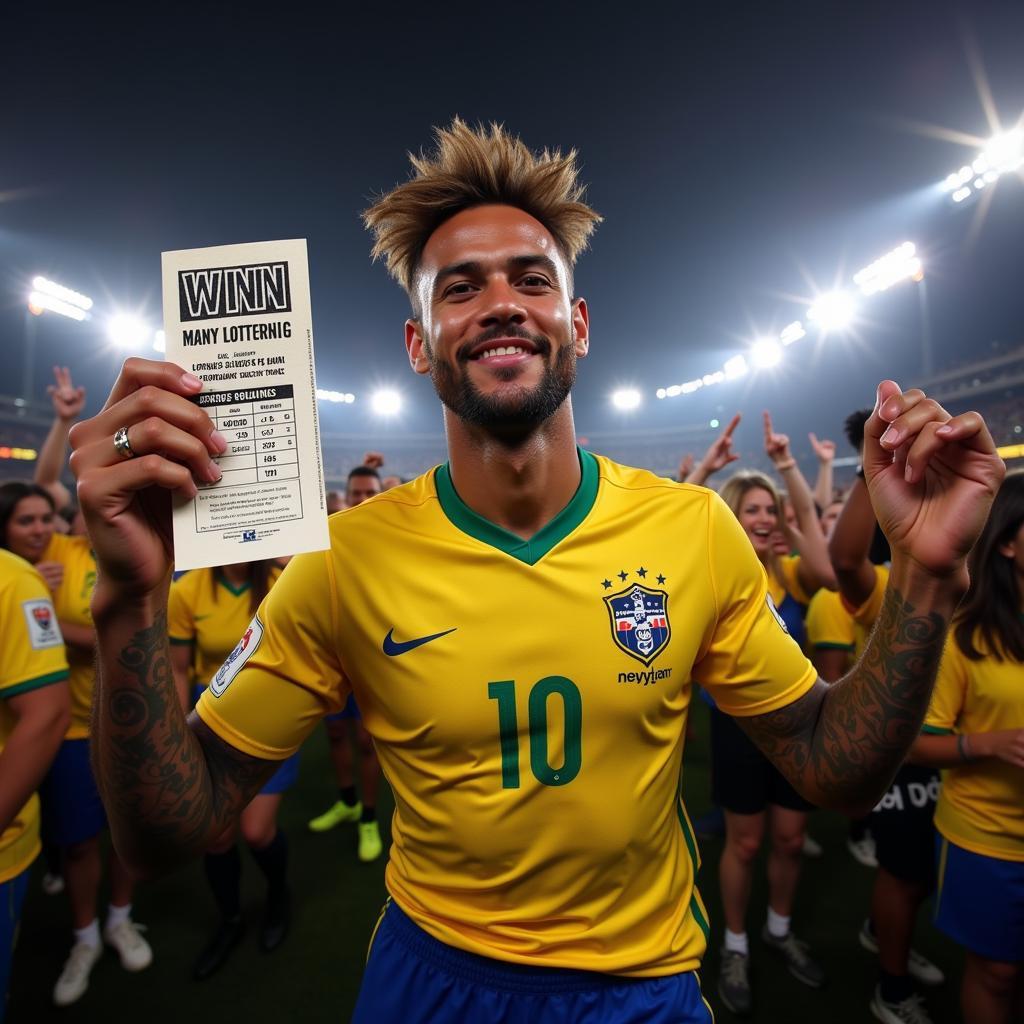 Neymar mua vé số trúng độc đắc