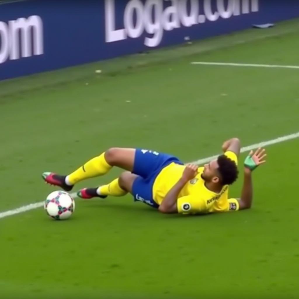 Neymar ngã lăn lộn trên sân cỏ World Cup 2018