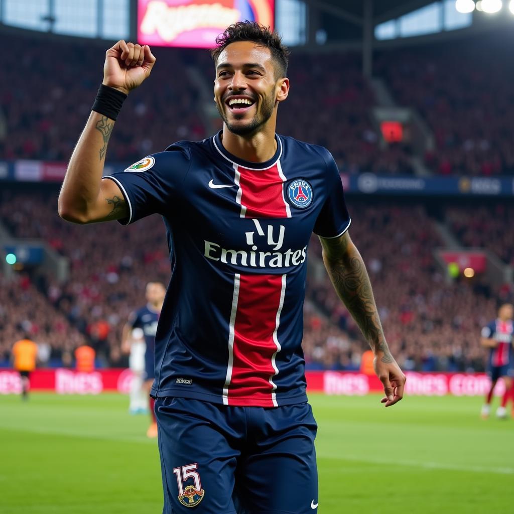 Neymar trong màu áo PSG