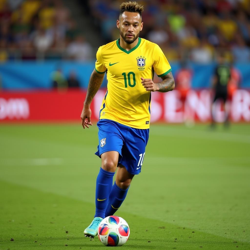 Neymar khoác áo số 10 tại World Cup