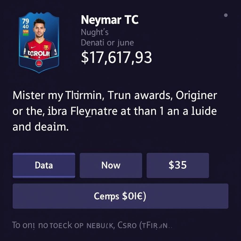 Neymar TC FO4 Giá Cả Trên Thị Trường Chuyển Nhượng