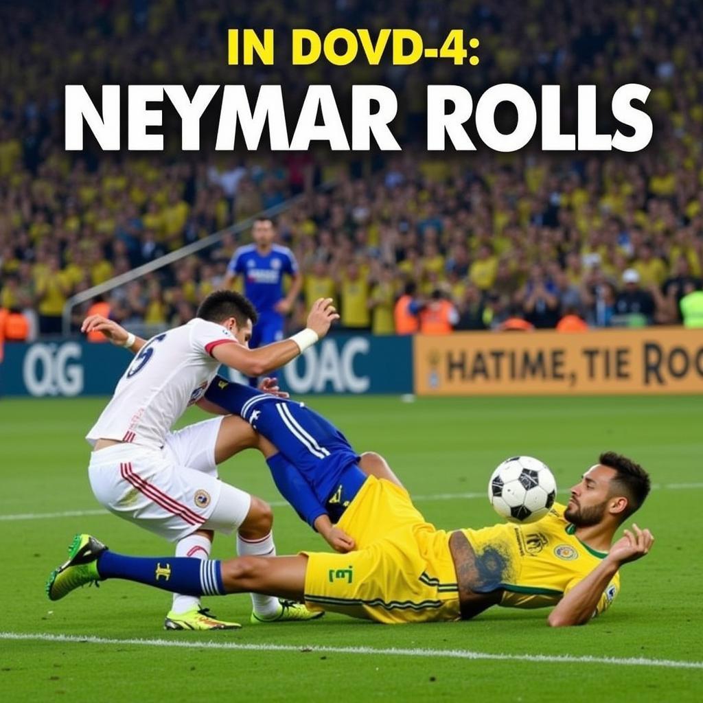 Neymar ăn vạ trên sân