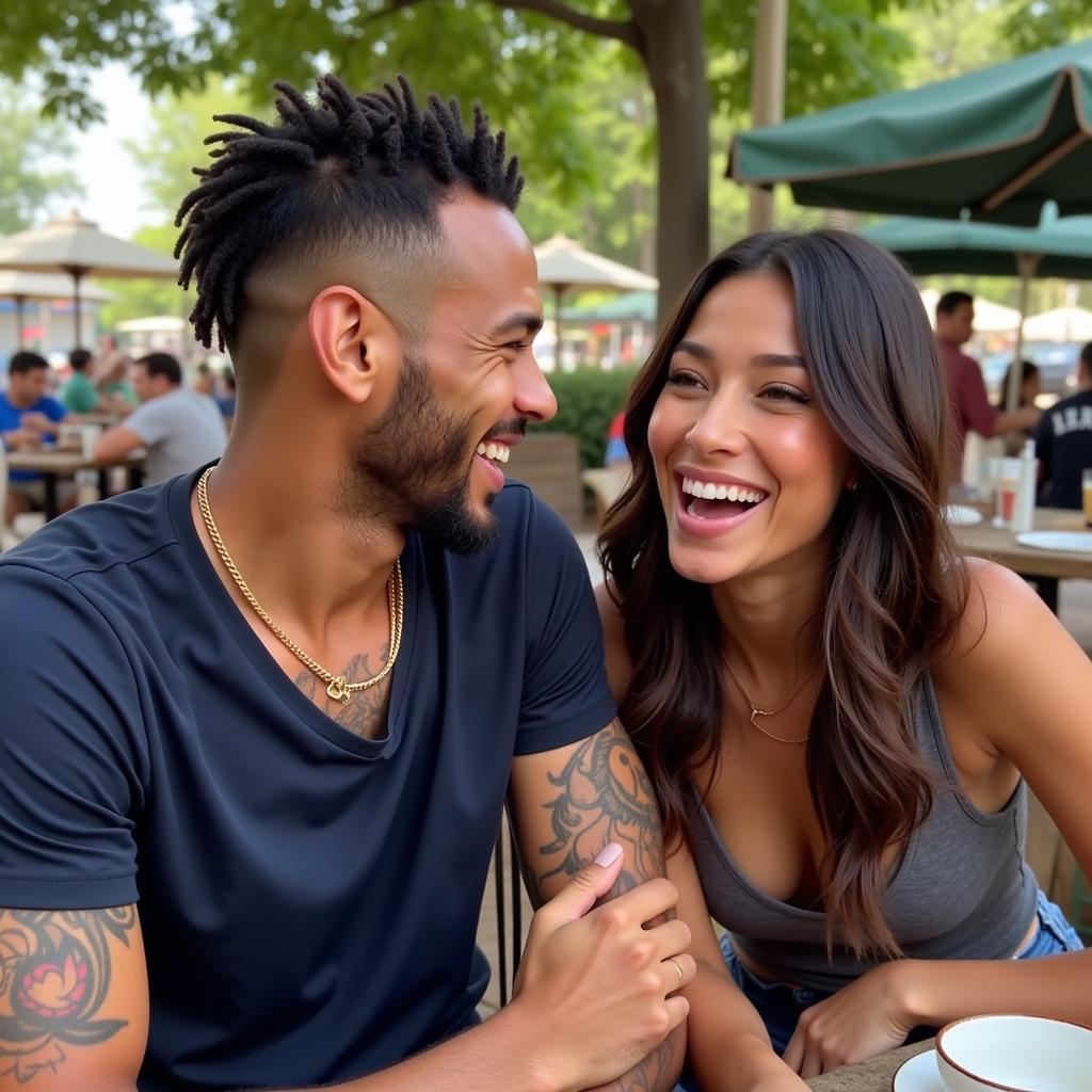 Neymar và Bruna hạnh phúc bên nhau