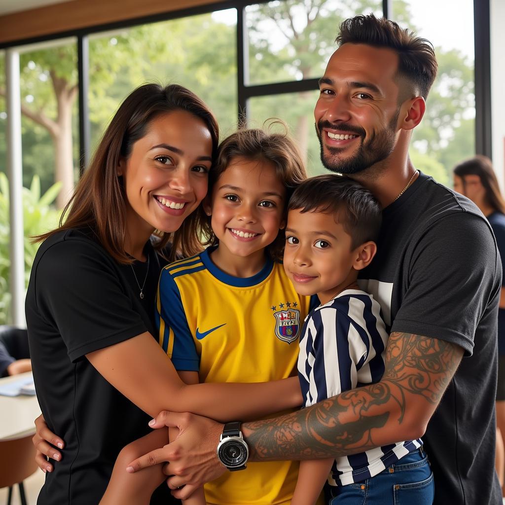 Neymar and his family