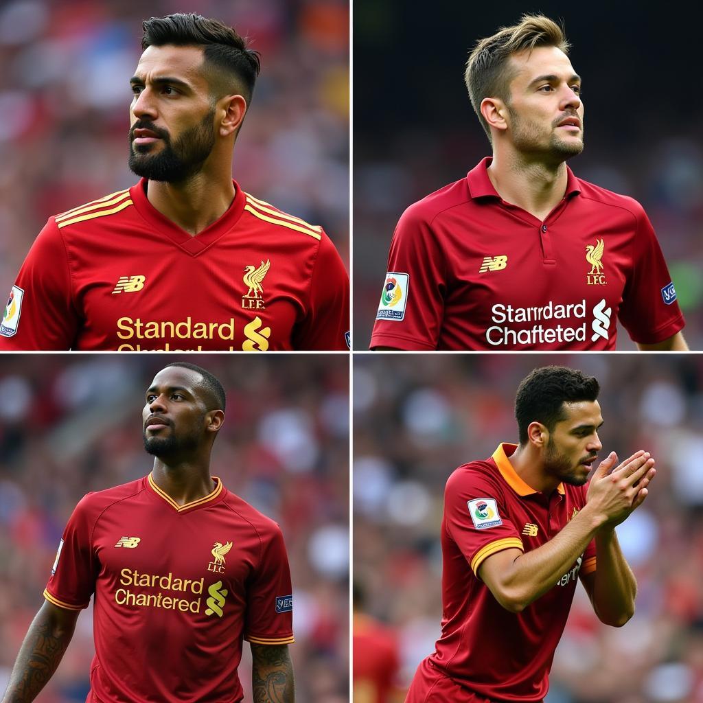 Các ngôi sao của hai đội bóng Liverpool và AS Roma