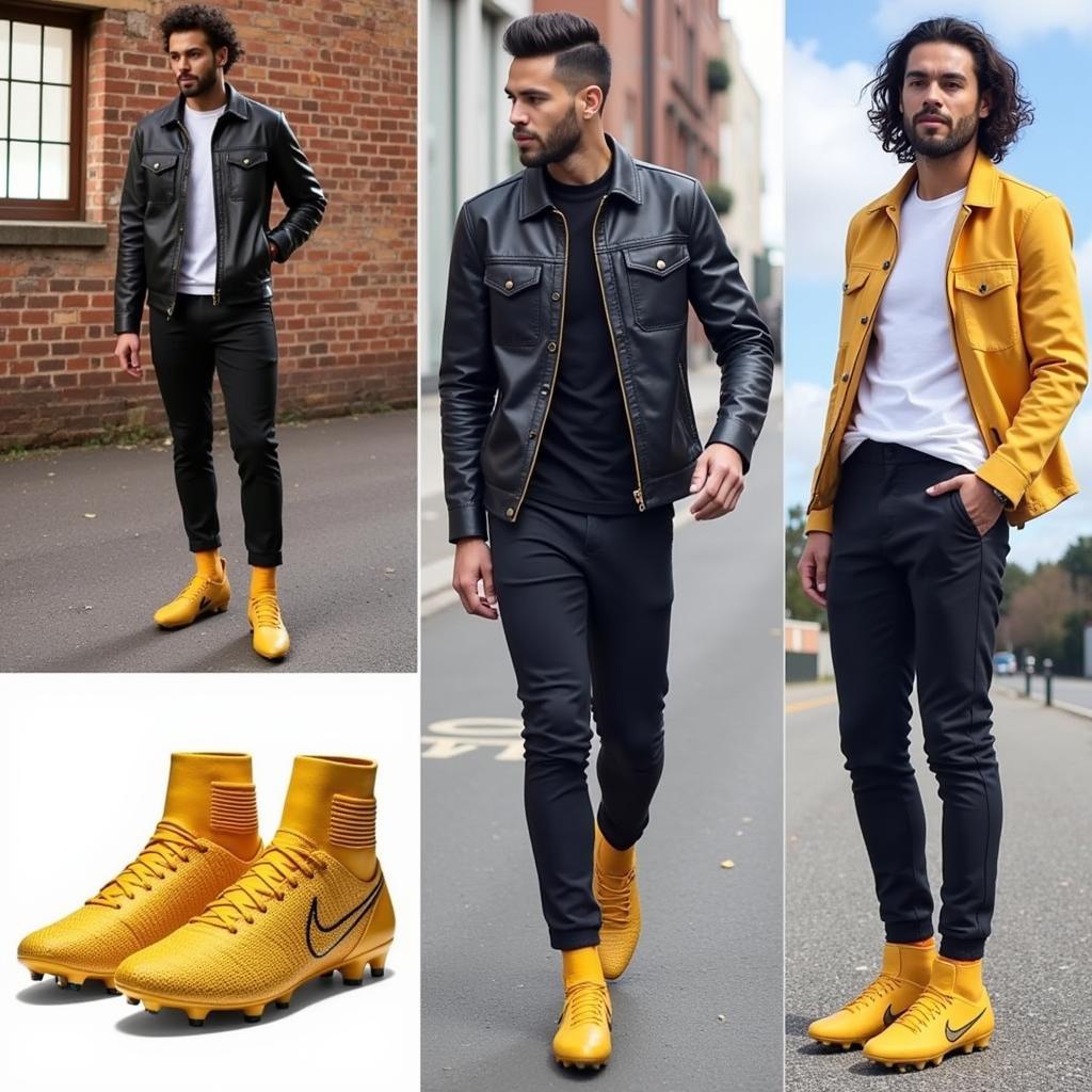 Giày Nike vàng Neymar streetstyle