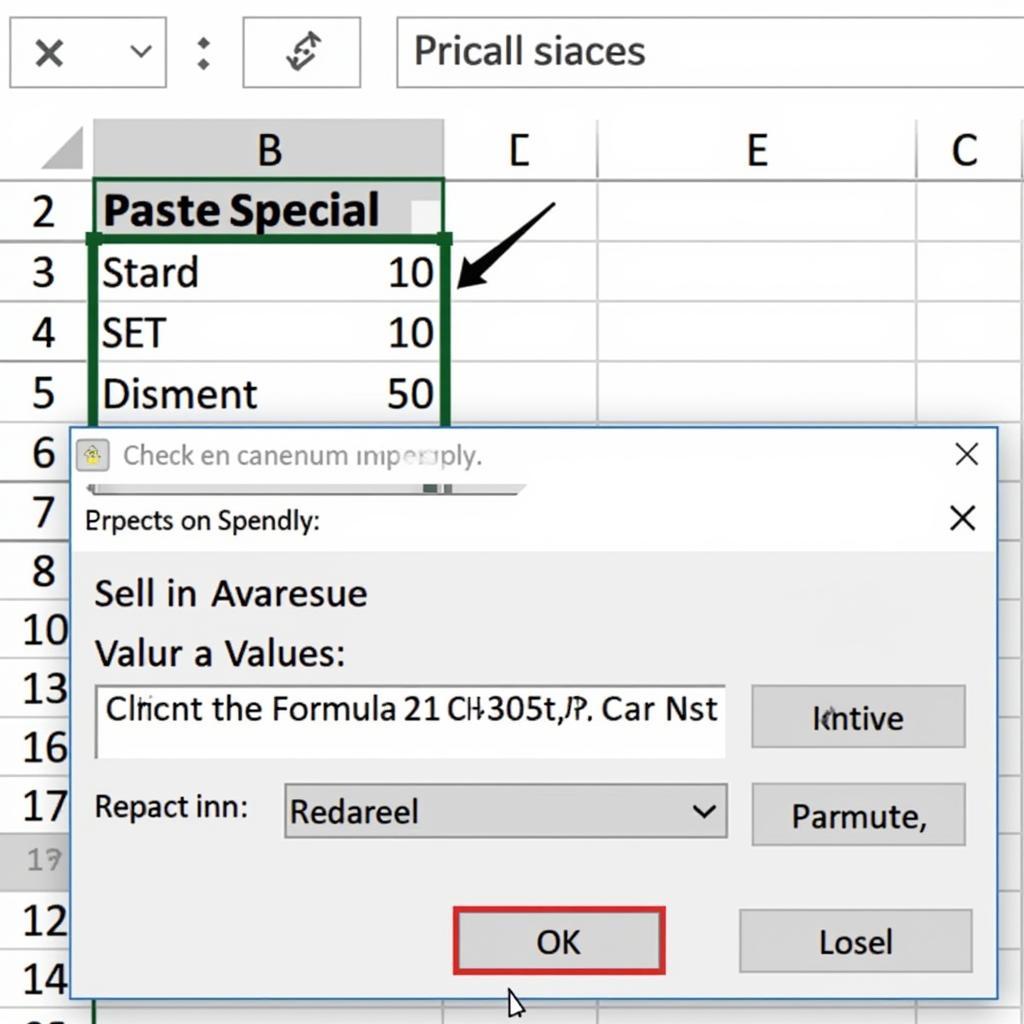 Paste Special trong Excel