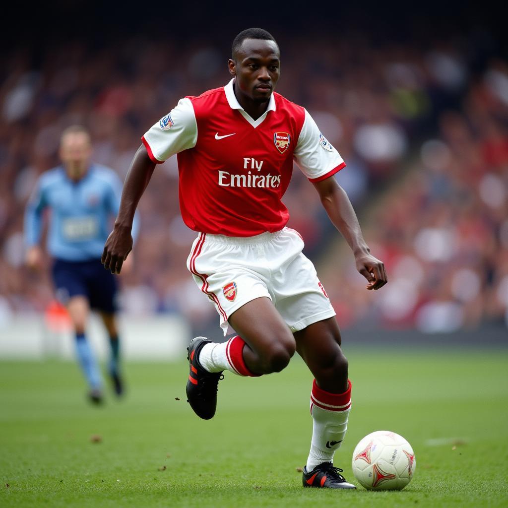 Patrick Vieira trong màu áo Arsenal, thời kỳ bất bại huyền thoại.