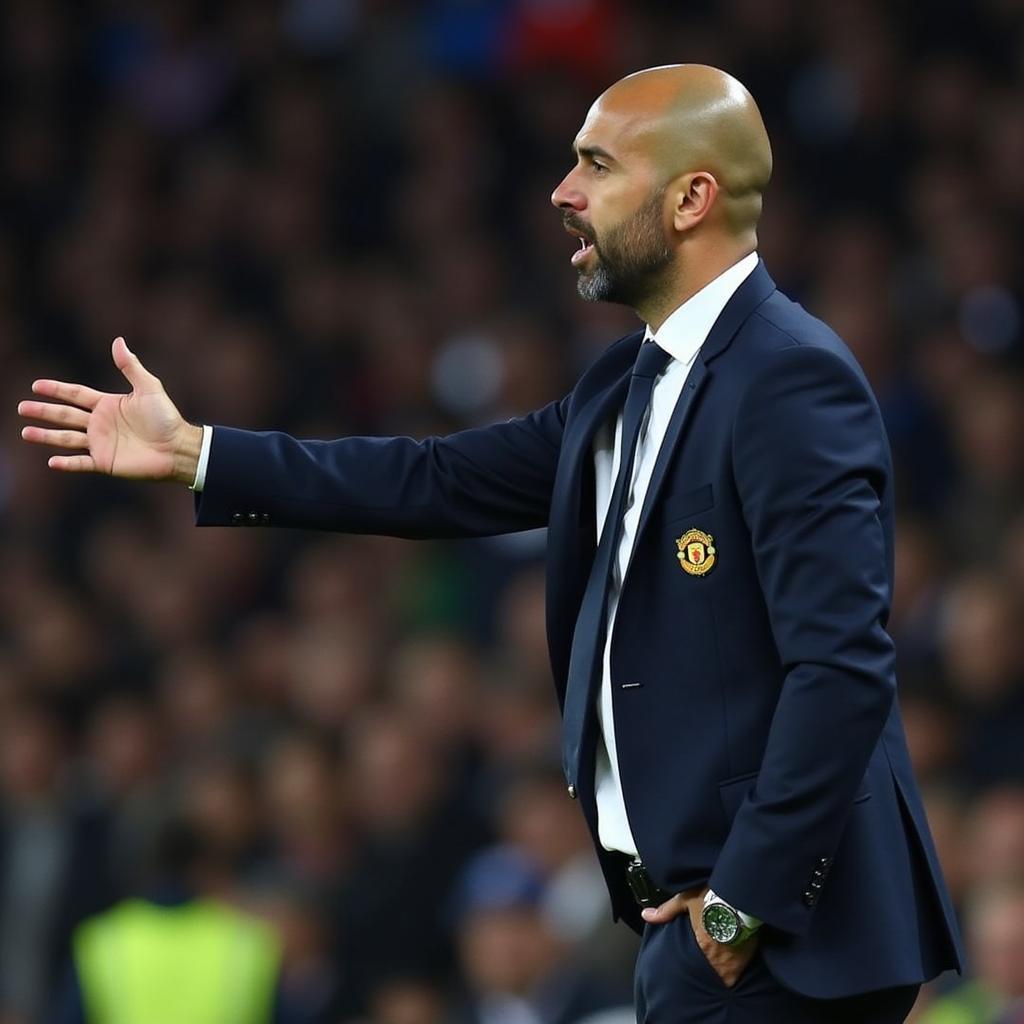 Pep Guardiola chỉ đạo trong trận giao hữu