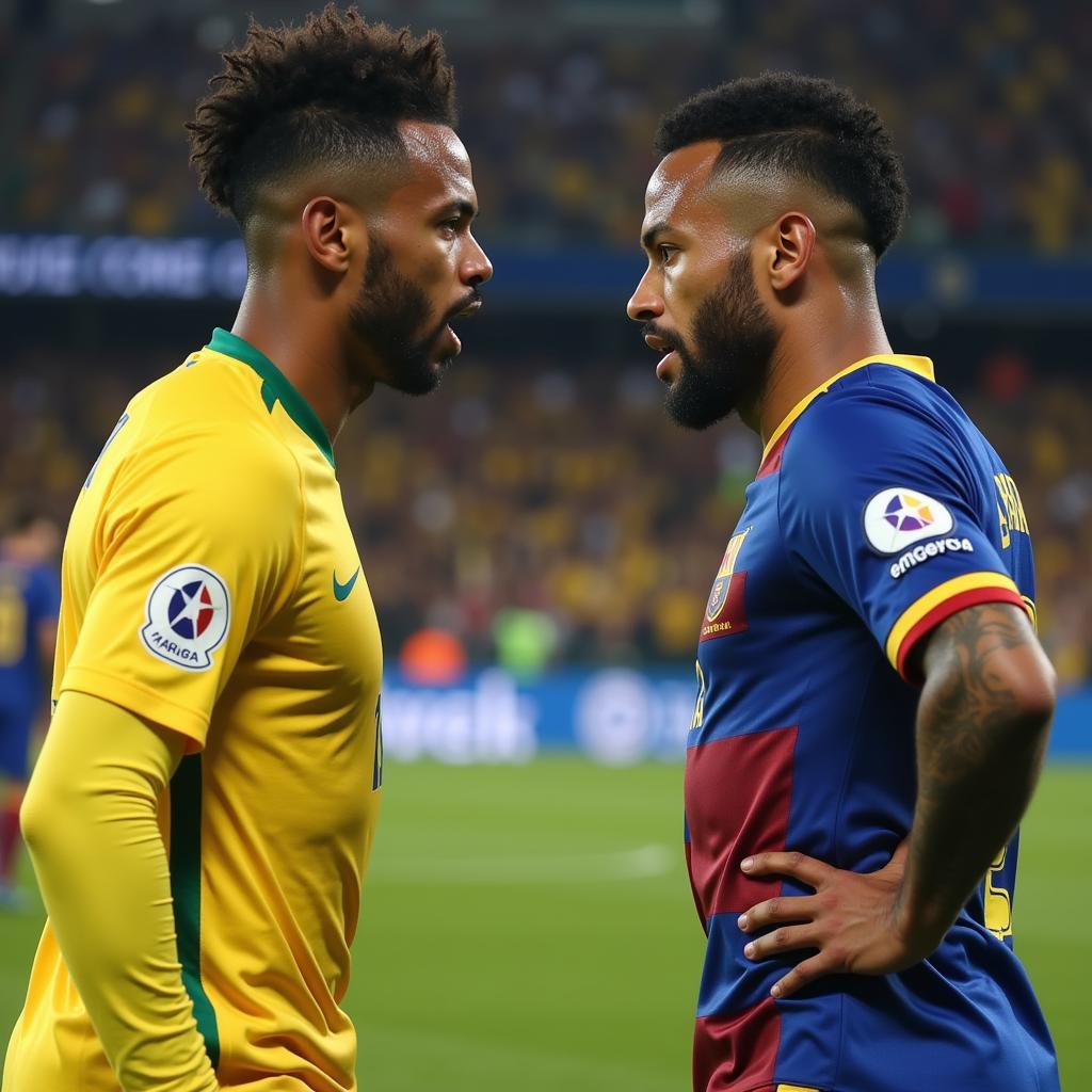 Semedo và Neymar đối đầu