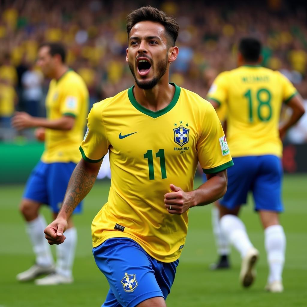 Neymar khoác áo số 11 tại Confederations Cup 2013