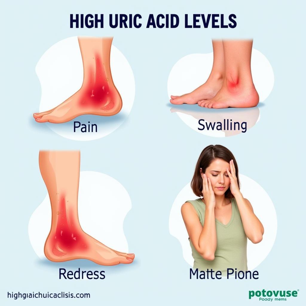 Biểu hiện tăng acid uric máu