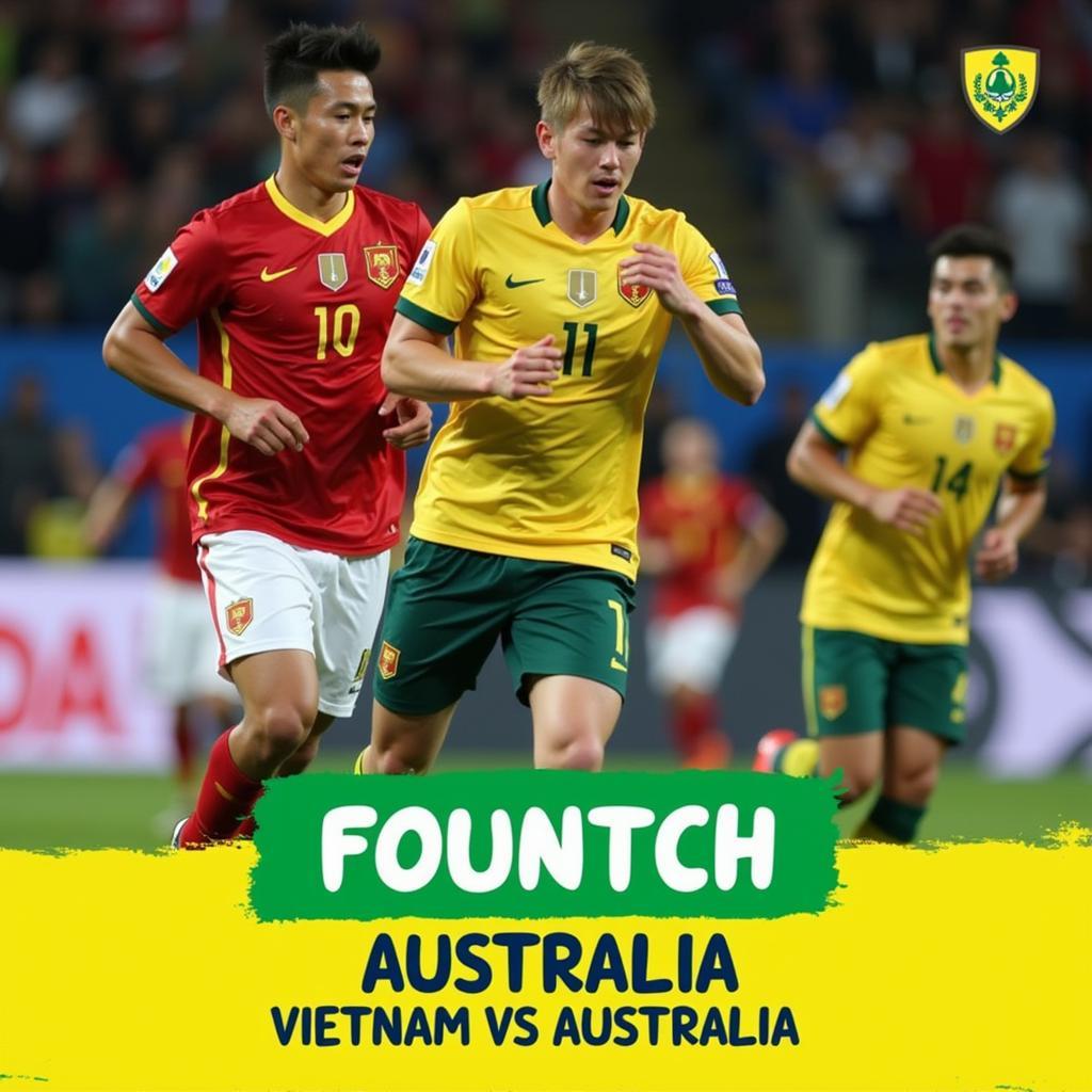 Hình ảnh trận đấu đáng nhớ giữa Việt Nam và Australia tại vòng loại World Cup 2022.