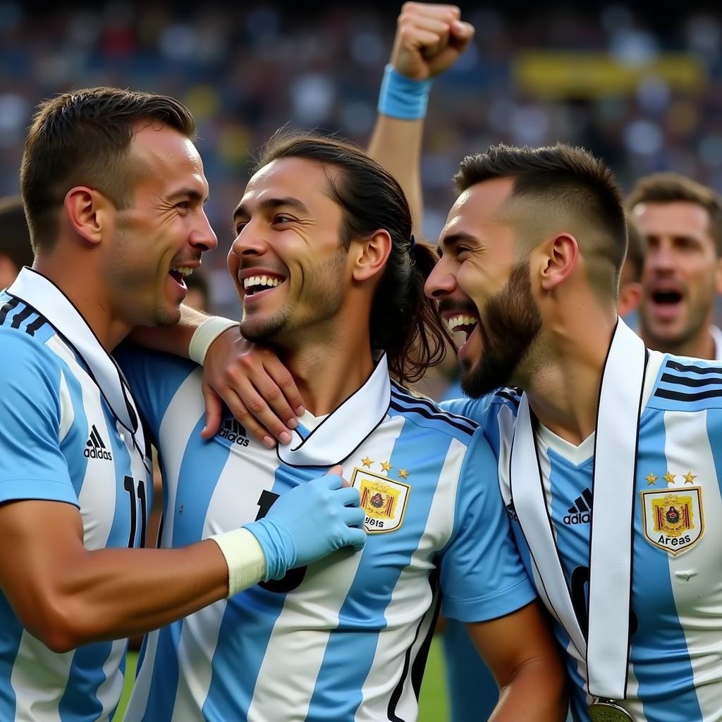 Argentina ăn mừng chiến thắng tại Copa America