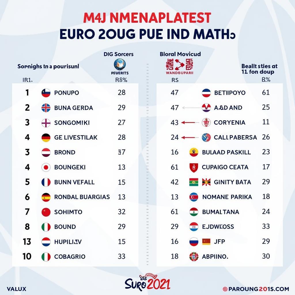 Chi tiết kết quả vòng 1/8 Euro 2021