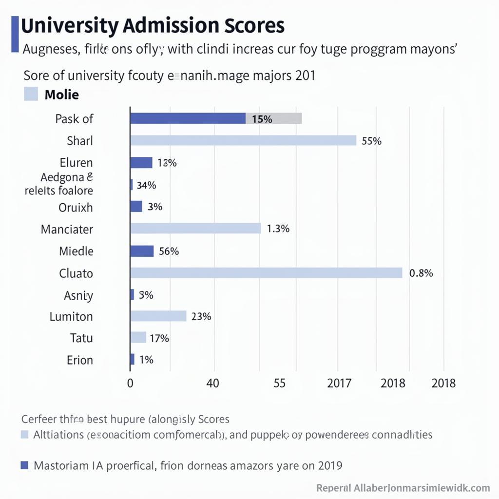 Biểu đồ biến động điểm chuẩn đại học 2019