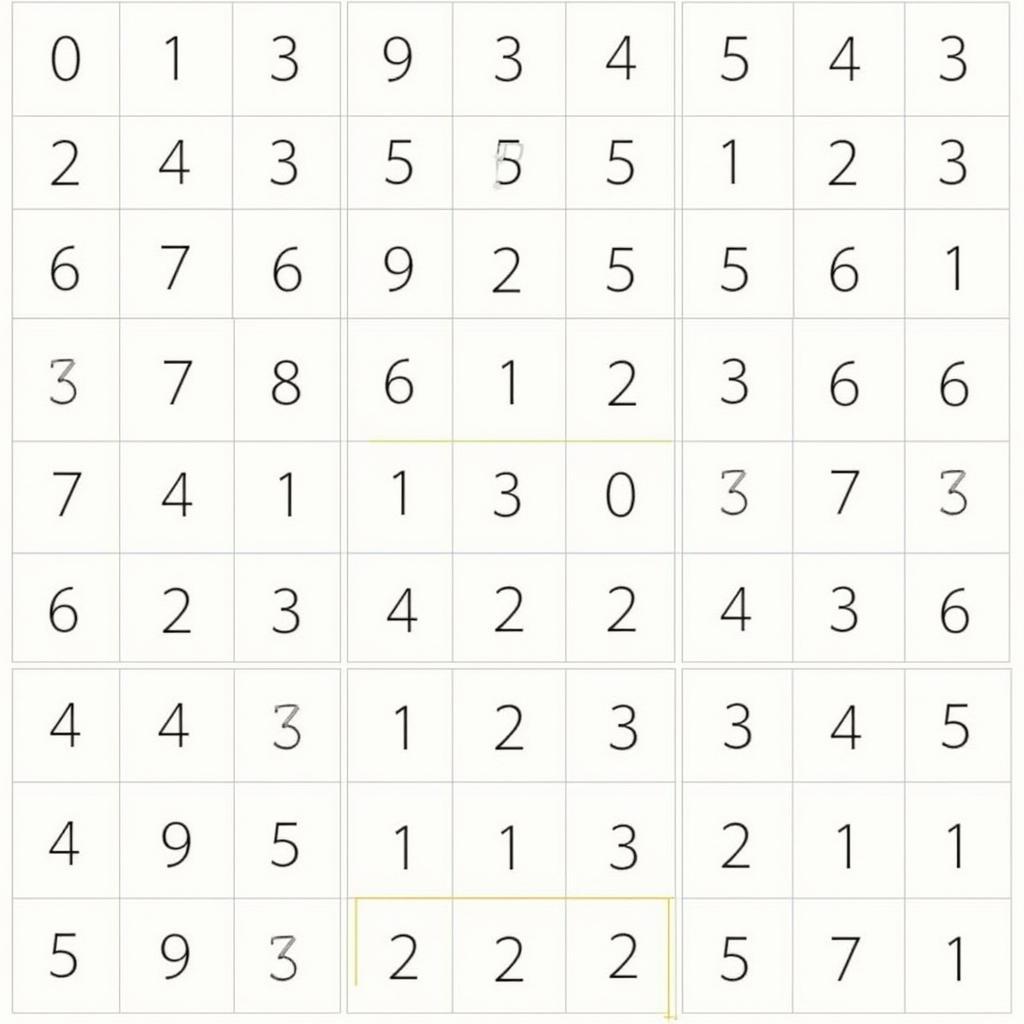 Giải Sudoku với các ô số 0