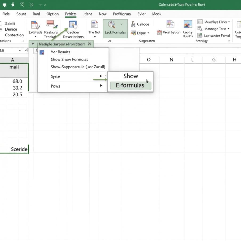 Hiển thị công thức trong Excel