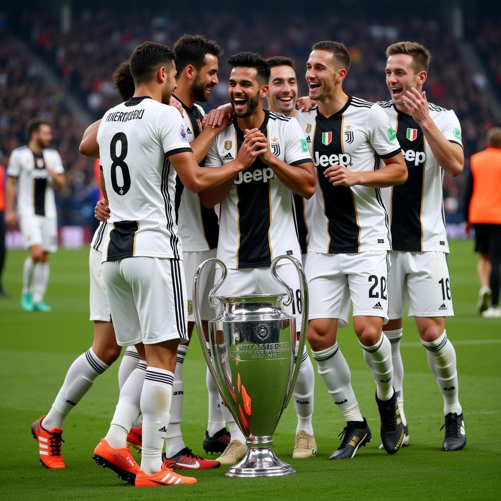 Juventus ăn mừng chiến thắng tại C1