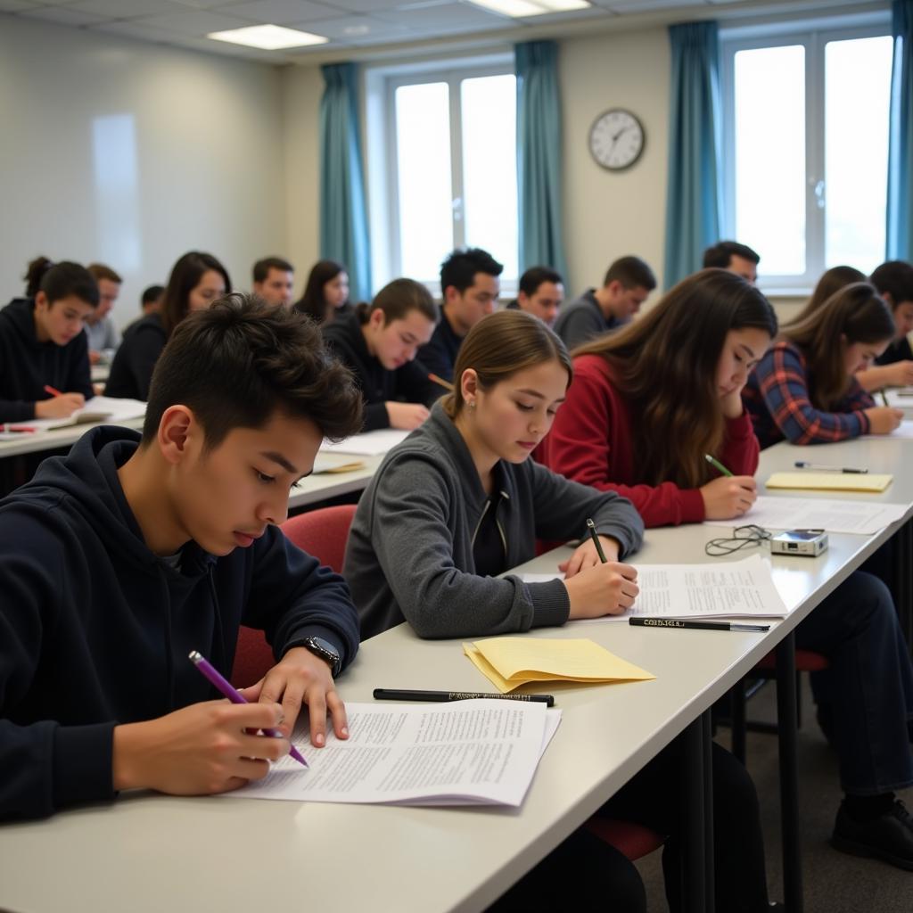 Students Taking Exam