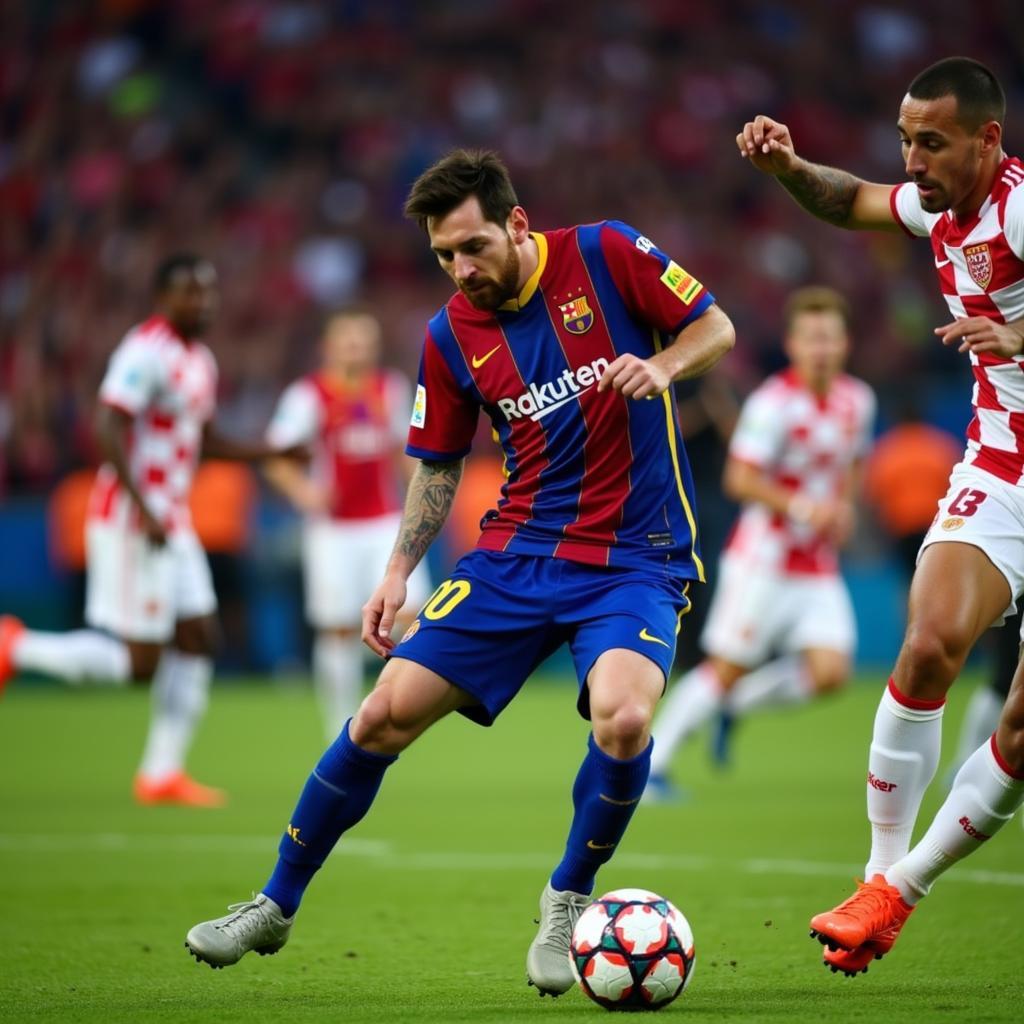 Messi lạc nhịp giữa rừng cổ xe Croatia