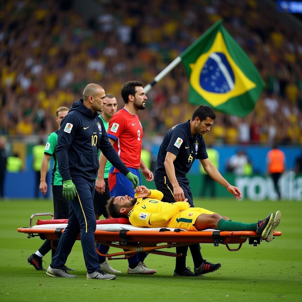 Neymar Injury World Cup 2014 Pain