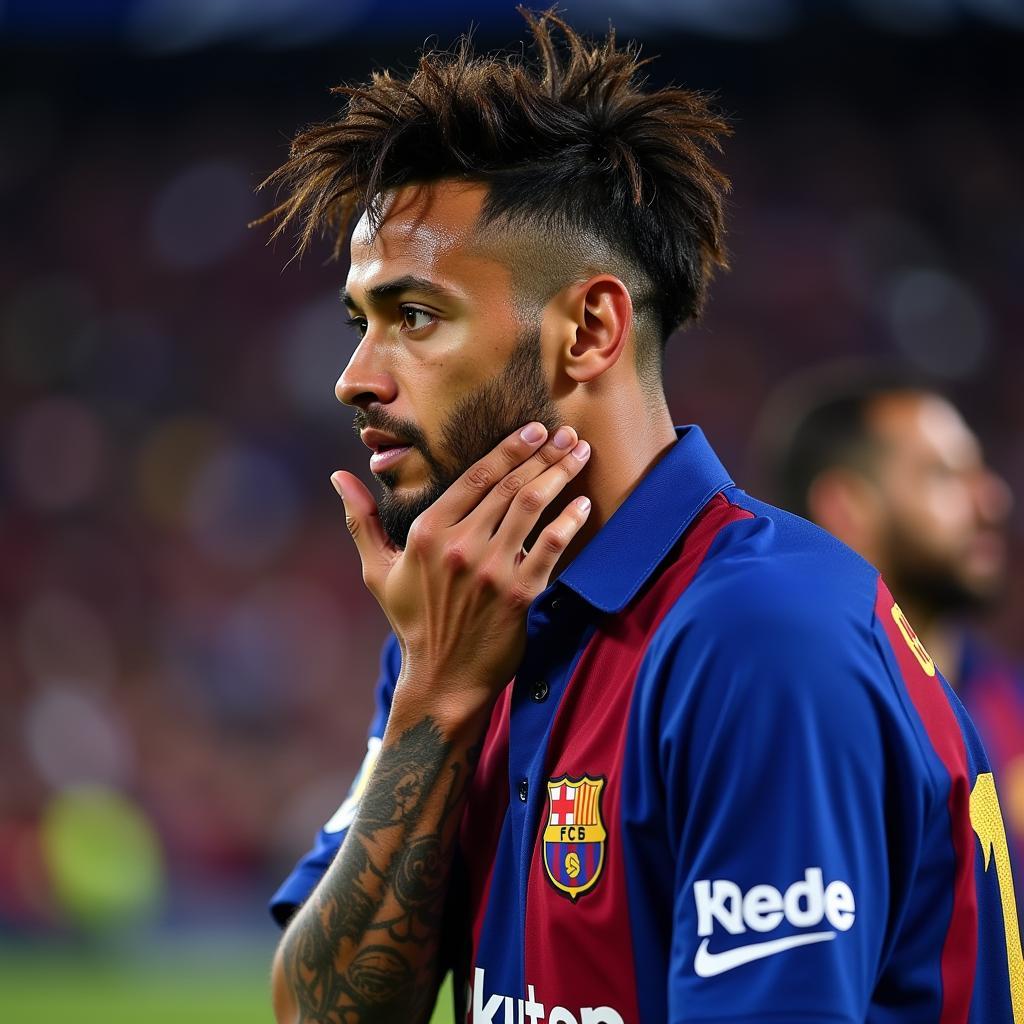 Hình ảnh Neymar Jr trong ngày chia tay Barca