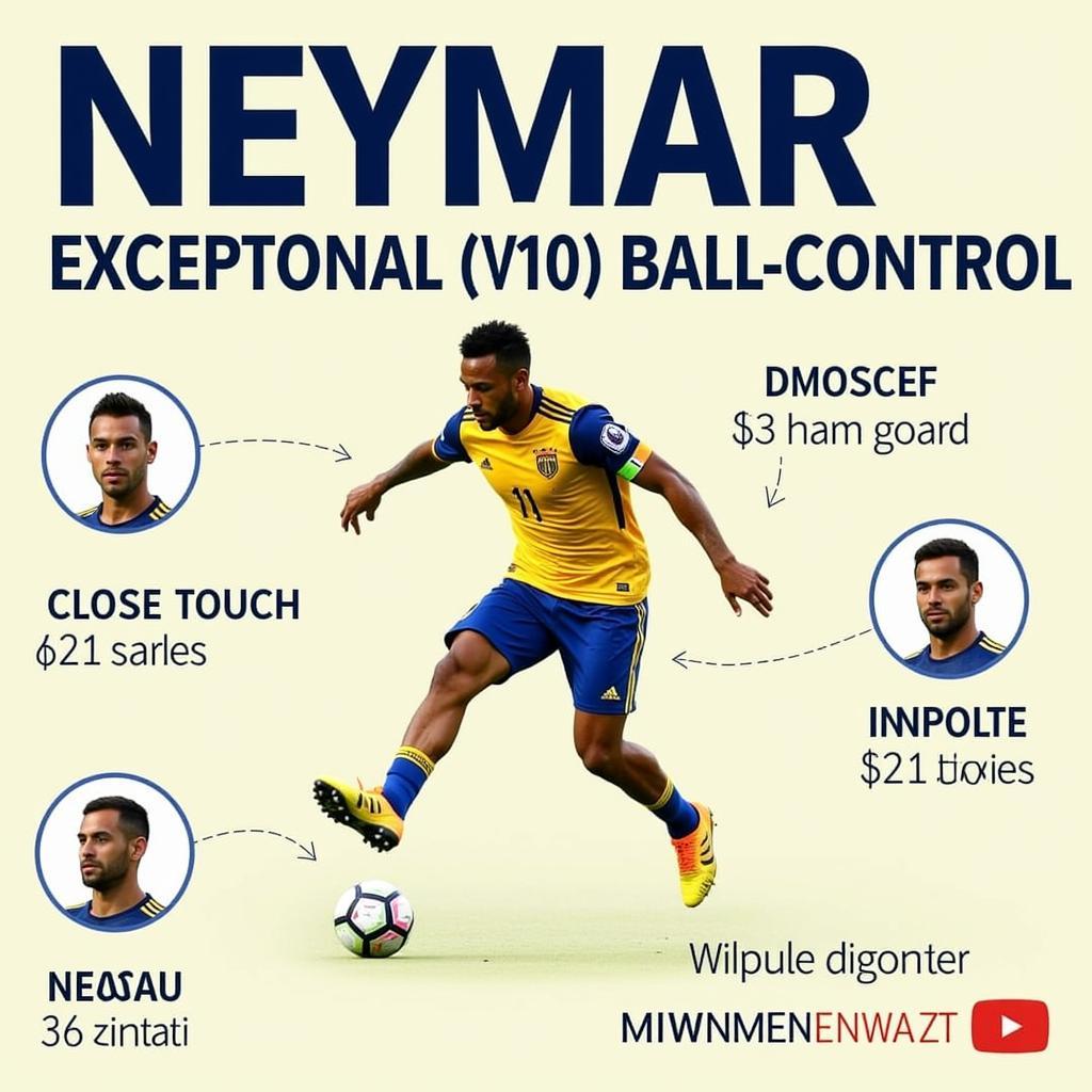 Neymar làm chủ trái bóng