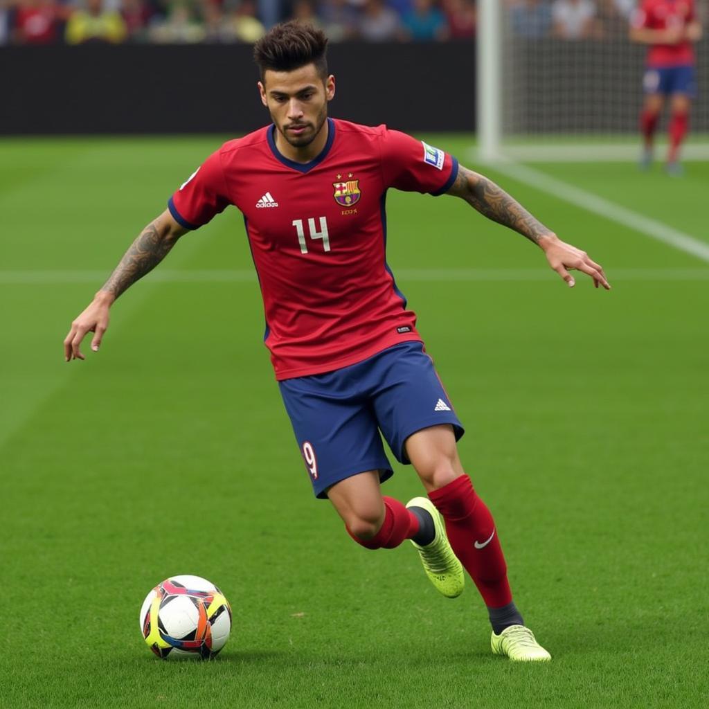 Neymar thể hiện kỹ năng trong PES 2017