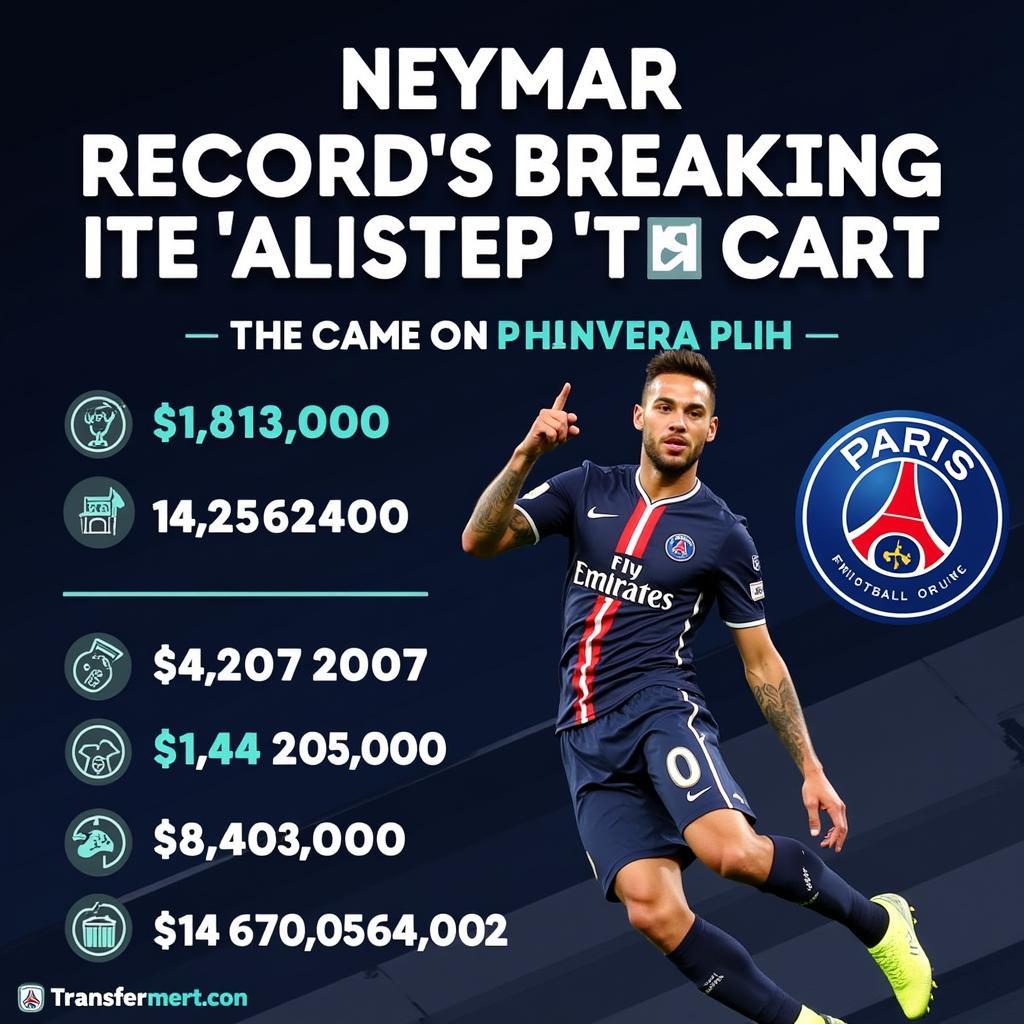 Neymar tại PSG trên Transfermarkt - Kỷ lục chuyển nhượng