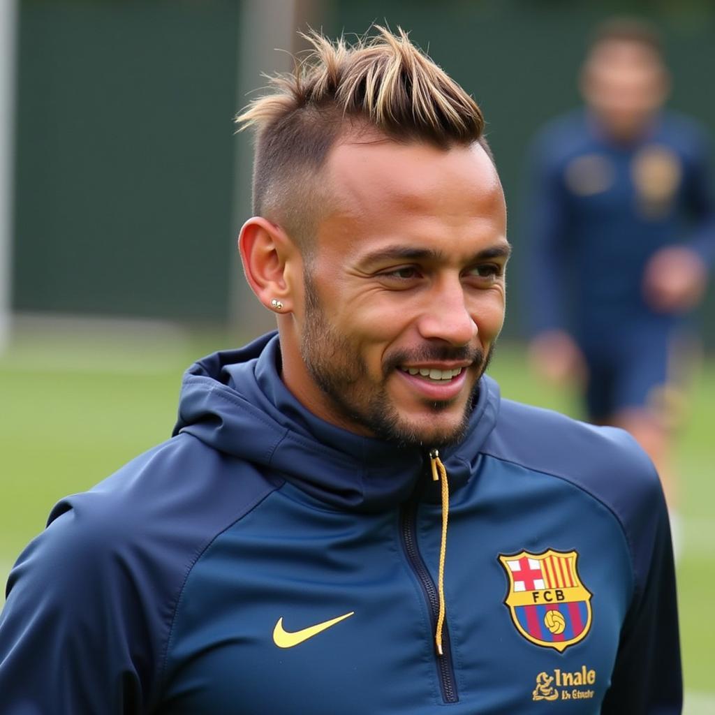 Neymar với kiểu tóc skinhead