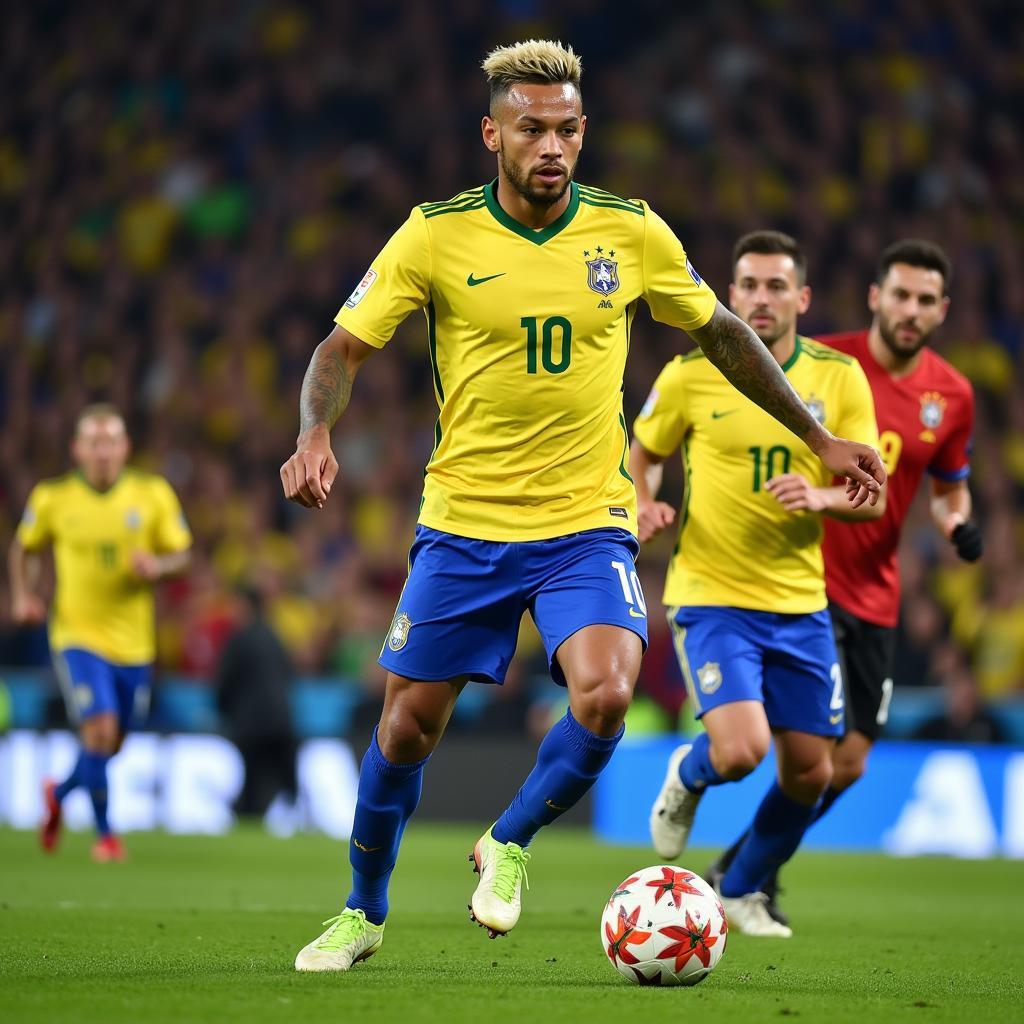 Pha solo ngoạn mục của Neymar