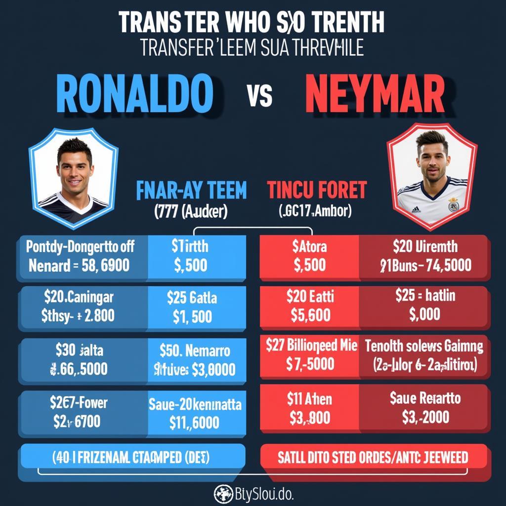 So sánh chuyển nhượng Ronaldo và Neymar: Ai là vua chuyển nhượng?