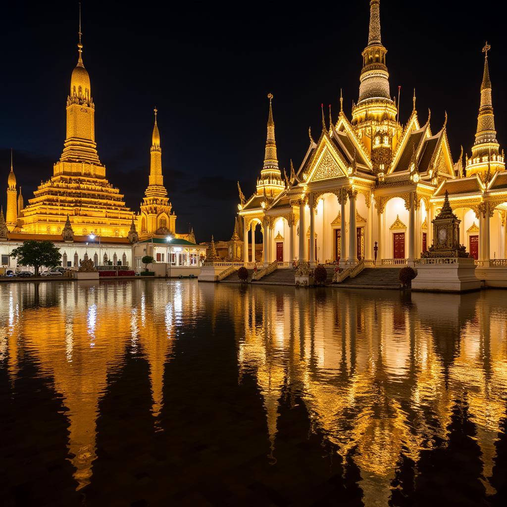 Hình ảnh Chùa Phật Ngọc lung linh, tráng lệ ở Bangkok, Thái Lan.