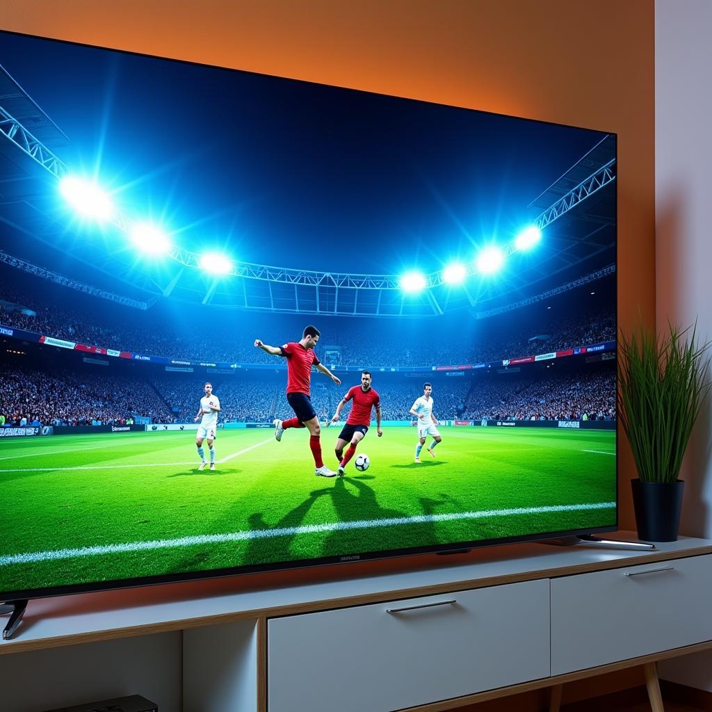 Xem bóng đá trên Smart TV với màn hình lớn