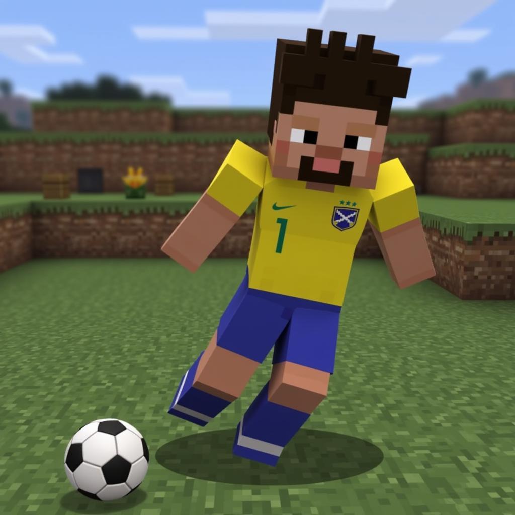 Xoay người như Neymar trong Minecraft